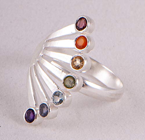 Berk Chakra Fächer Ring 925er Silber, offen