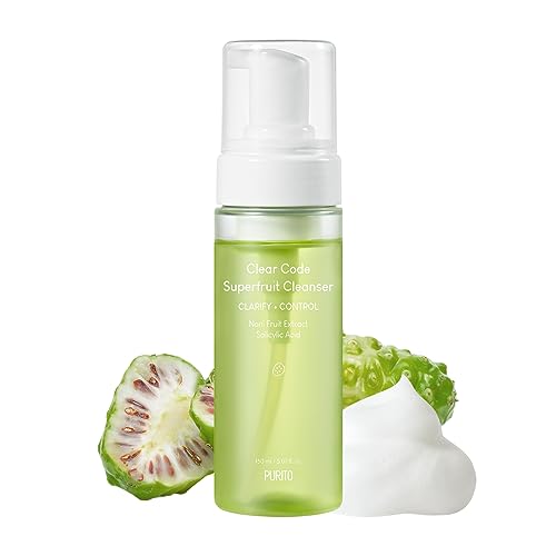 PURITO Clear Code Superfruit Cleanser 150ml / 5.07 fl. oz.,Noni Fruit Extract, Non-Irritating, Vegan, Cruelty-Free, Suitable for Sensitive Skin, Korean Skincare