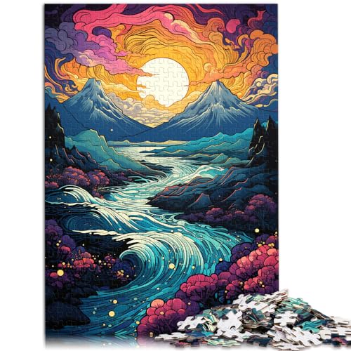 Puzzle für „Die farbenfrohe Psychedelie der Sfeir-Halbinsel“, 1000-teiliges Puzzle, Holzpuzzle, tolle Geschenke für Weihnachten, 1000 Teile (50 x 75 cm)