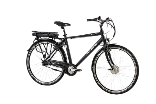 F.lli Schiano Men's E-Moon E-Bike, Schwarz, 28 Zoll