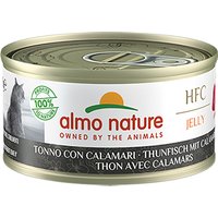 Sparpaket Almo Nature 24 x 70 g - HFC Thunfisch mit Calamaris in Gelee