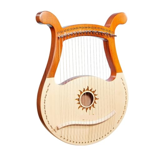 Lyra 19 Saiten Lyra Harfe Klavier Lyra Harfe 19 Saiten Mahagoni Musikinstrument Mit Ersatz Saiten Aufbewahrungstasche Lyra Harfe(Color:Light Wood)