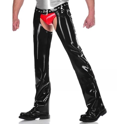 Latexhose Open Code Seitlicher Reißverschluss Hose Jean Sexy Cool Cowboy Play Anpassen 0,4 mm + Unterwäsche