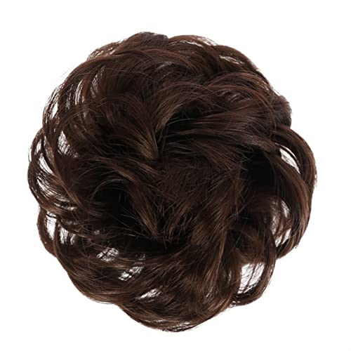 Haarteile Haarknoten Messy Bun Hair, Hochsteckfrisur Scrunchies Chignon Curly Ponytail Haarstücke Haarsprechungen mit elastischen Gummiband Synthetic Chignon Haarverlängerung for Frauen Brötchen Haare