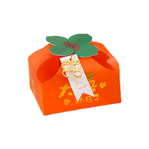 50 Teile/paket Hochzeit Süßigkeiten Boxen Hochzeit Gute Persimmon Geschenk Taschen Mit Danke Papier Party Geschenk Boxen Für Dusche Persimmon Geschenk Box