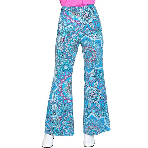 Widmann - 60er Jahre Hose für Damen, Hippie, Reggae, Flower Power, Disco Fever, Schlagermove