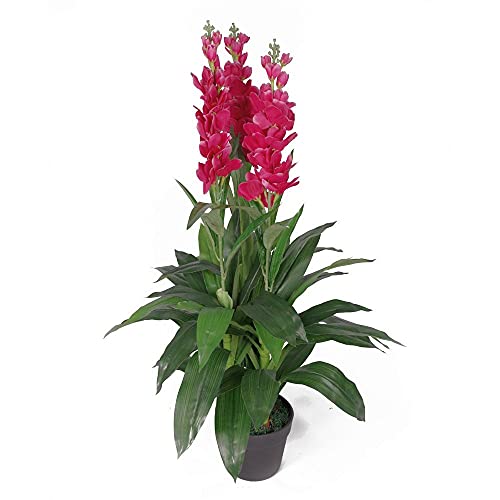 LEAF Design UK Künstliche Orchideenpflanze, LEAF-CYMB-V2, 100 cm, Rosa