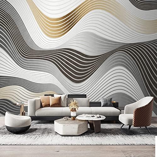 XLMING Luxuriöse Minimalistische Abstrakte Linien 3D Tapete Home Dekoration Wohnzimmer Sofa Schlafzimmer Tv Hintergrund Wand-150cm×105cm