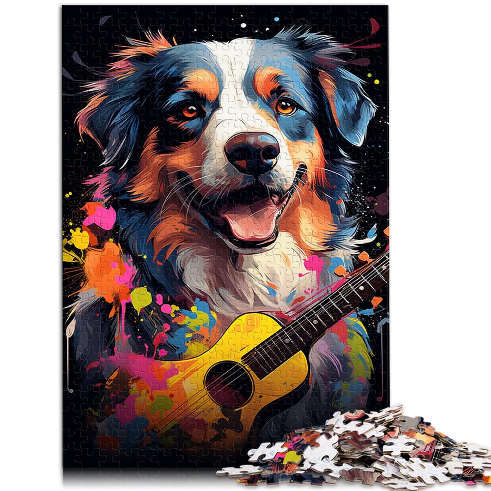 Puzzlespiel „Bunte Psychedelie“ von Musical Dogs. Puzzles für Erwachsene, 1000 Puzzle-Spielzeug, Holzpuzzles, tolles Geschenk für 1000 Teile (50 x 75 cm)