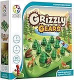 SmartGames - Grizzly Gears, Puzzle Game with 80 Challenges, 7+ Years