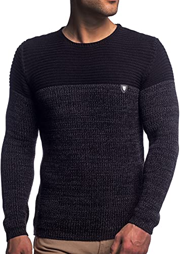 Carisma Herren - Strickpullover 7288 Streetwear Menswear Autumn/Winter Knit Knitwear Sweater CRSM CARISMA Fashion- Gr. 3XL, Black