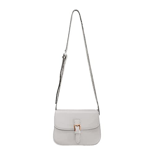 ohodhmnu Damen Tragetasche, modische Tasche, quadratische Taschen, PU-Lippenstift-Kosmetiktasche, Schultertaschen für Mädchen, Frauen, Crossbody-Tasche, Tragetasche, Geldbörse, Geldbörse, silber, with