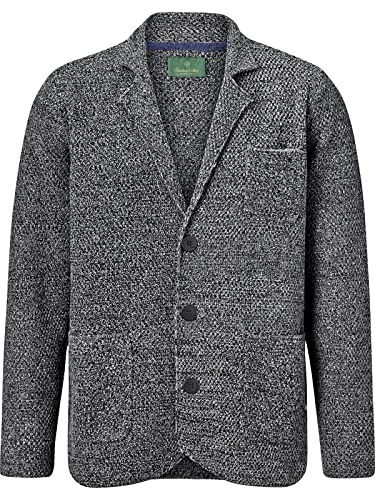 Charles Colby Herren Stricksakko Earl James (Freizeit-Sakko, Herren-Blazer) grau 3XL (XXXL) - 64/66