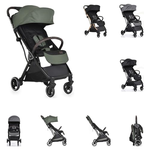 Cangaroo Kinderwagen Buggy easy Fold Alu Sonnendach verstellbar, faltbar, Korb, Farbe:grün