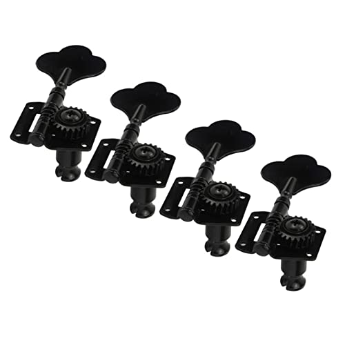 4 STÜCK Offene Getriebe 4R Bass Tuner Maschinenköpfe Tuning Pegs Black Getriebeverhältnis 1:19 Für Rechtshänder Elektrische Bass Stimmwirbel Mechaniken