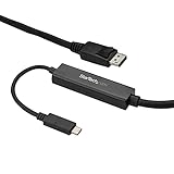 StarTech.com 3m USB-C auf DisplayPort 1.2 Kabel 4K 60Hz - USB-C auf DP Adapterkabel/Videoadapter - HBR2 - USB-C DP Alt Mode auf DP Monitor Videokabel - Thunderbolt 3 kompatibel - Schwarz (CDP2DPMM3MB)