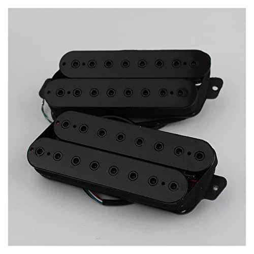 ZENGXUE Headless Fanned Fret Gitarren-Pickup Für 8-saitige E-Gitarre Schwarz Humbucker Tonabnehmer Set