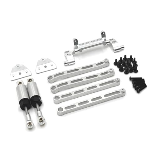 SOFORFREEM Für 1/12 MN82 LC79 MN78 Teile mit Fernbedienung, Zugstange, hydraulisches Stoßdämpfer-Set, RC Autozubehör, Silber