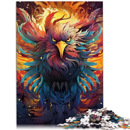 Puzzlespiel, Malen, Farbe, Phoenix, Puzzle 1000 Teile für Erwachsene, Holzpuzzle, Geburtstagsgeschenk, Geschenke für oder, Wandkunst, 1000 Teile (50 x 75 cm)