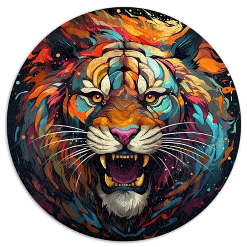 Puzzle-Geschenk, wütender Tiger, 1000 Teile, für Erwachsene, Geschenke 67,5 x 67,5 cm, lustiges Puzzle, Familienspiel zum Stressabbau, schwieriges Herausforderungspuzzle