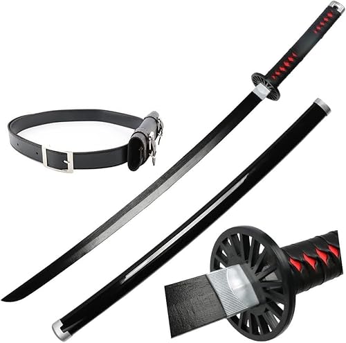 MAUXpIAO Dämonentöter-Schwert, Cosplay, Katanas, Klinge, Requisite für Kamado Tanjirou, Samurai, Anime, Ninja-Schwert, dekoratives Spielzeug für Fans, Anime-Liebhaber, dekoratives Waffenspielzeug, Hol