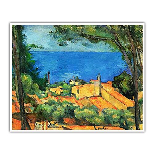 CanvasArts Paul Cezanne - l Estaque with Red Roofs - Poster (90 x 70 cm, Poster)