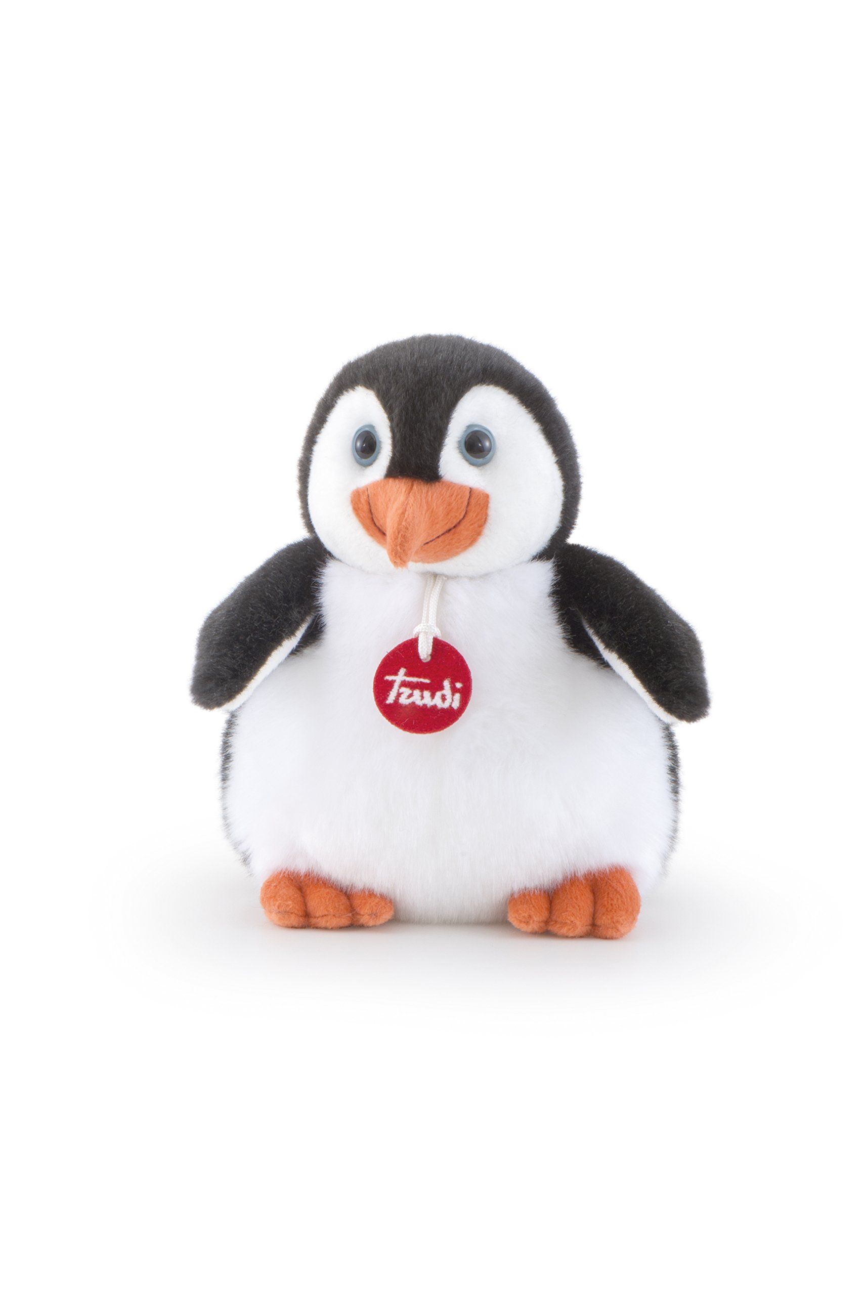 trudi 26675 Klassik Plüschtier Pinguin Pino ca. 19 cm, Größe S, hochwertiges Stofftier mit weichen Materialien, Plüschfigur mit realistischen Details, waschbar, Kuscheltier für Kinder, Weiß/Schwarz