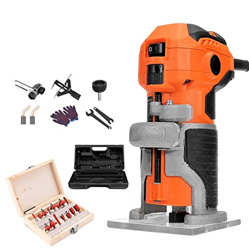 1280 W 6,35 mm Elektrischer Trimmer Holz Holzbearbeitung DIY Fräsen Stoßen Trimmen Maschine Holz Laminator Router Handschnitzmaschine Handelektrische Werkzeuge