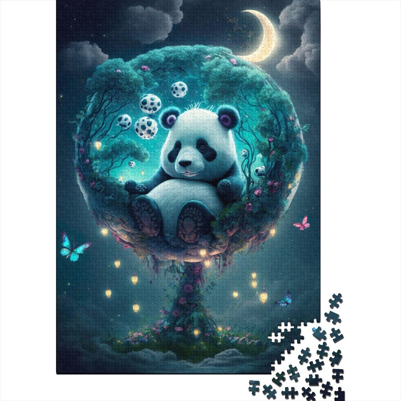 Dösender Panda für Erwachsene Puzzle 1000 Teile Puzzle 1000 Teile Puzzle Erwachsene Puzzle Geschenke Lernspiele Heimdekoration Puzzle. 29,53 x 19,69 Zoll