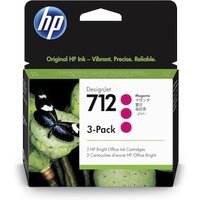 HP 712 3er-Pack magenta DesignJet Druckerpatronen 3ED78A, 29 ml