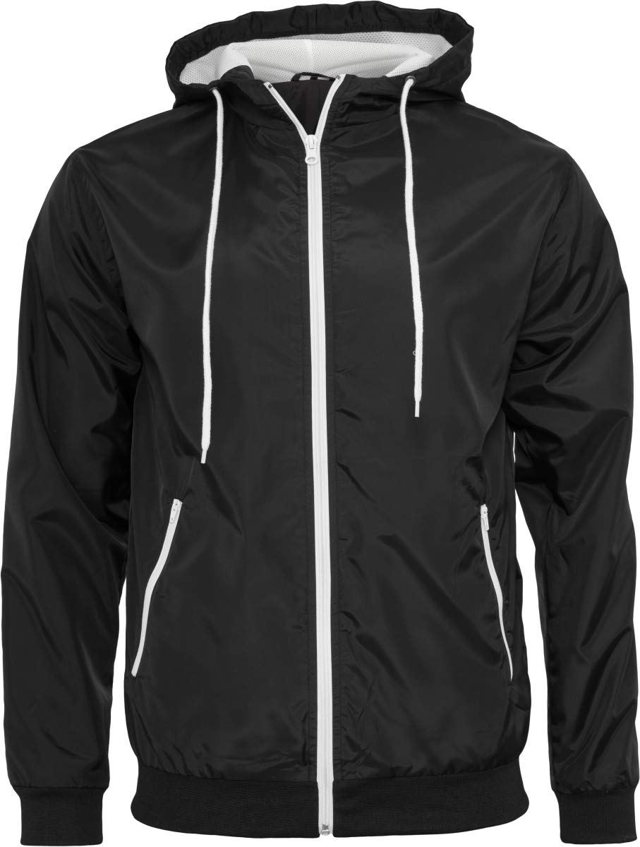 Build Your Brand Herren Windrunner 4XL blk/wht