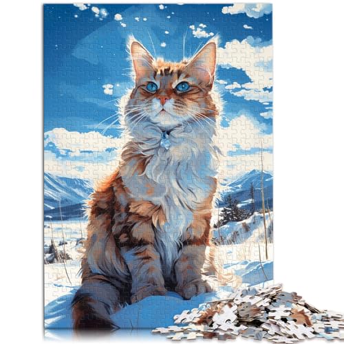 Puzzle für Kunstkatzen, 1000 Teile, für Erwachsene, aus Holz, Puzzlespaß für zu Hause, Geburtstagsgeschenk, Reisegeschenk, 1000 Teile (50 x 75 cm)