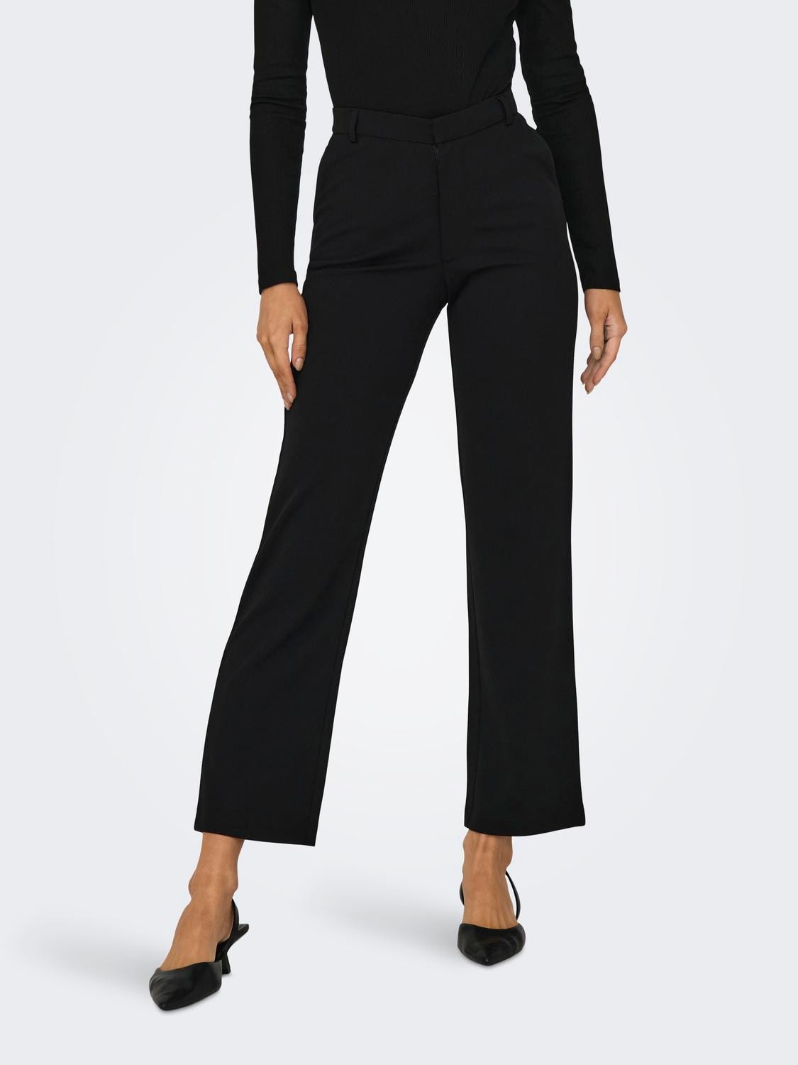 JDY Damen JDYgeggo Straight Pant Jrs Noos Hose, Schwarz, M EU