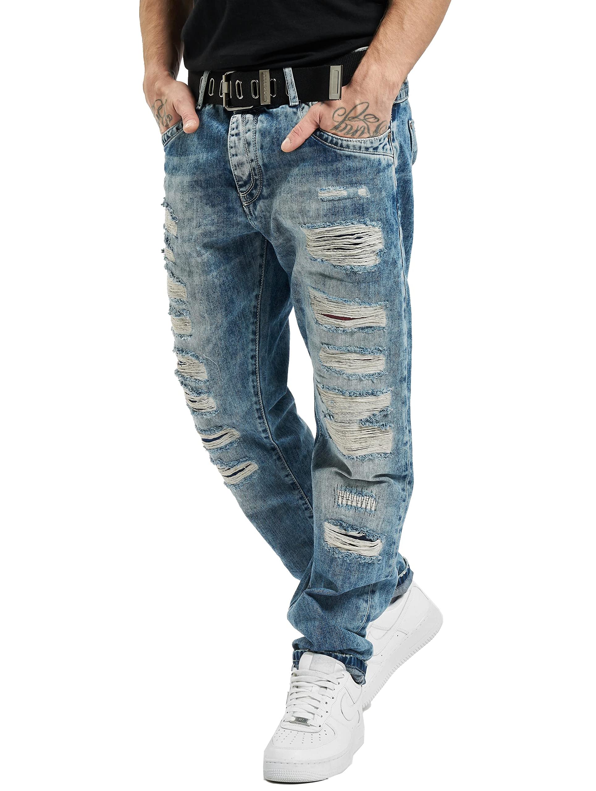 Cipo & Baxx Herren Jeans Hose, Blau, 34W / 32L