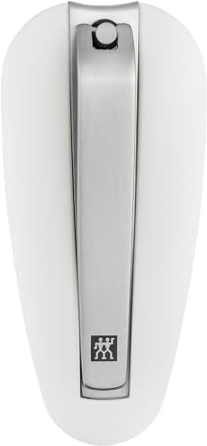 ZWILLING Nagelknipser mit Ergonomischer Form aus Edelstahl mit Auffangbehälter, Premium, Weiß, 85 mm