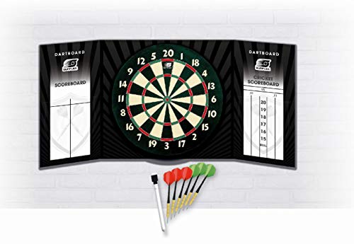 Sunflex Papier Dartscheibe Turniermaße Steel Darts mit Kabinett mit Stift