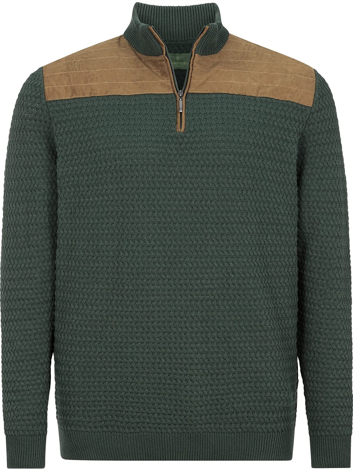 Charles Colby Herren Pullover Earl Filibert dunkelgrün L - 52/54