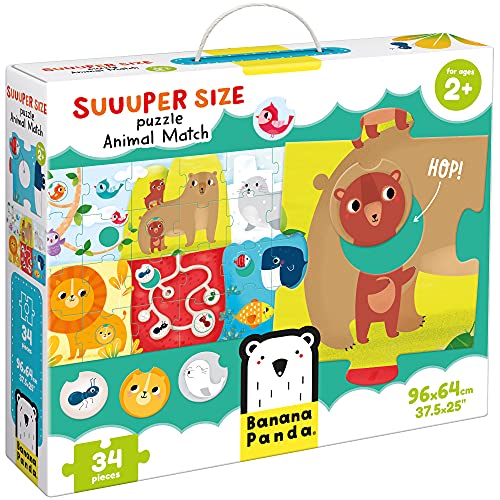 Banana Panda Super size puzzle match the animals 2+