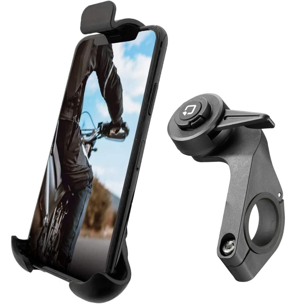 Optiline Telefonhalterung Fahrrad Fatbike E-Bike Lenkerbefestigung mit Schnellverschluss & Action Cam Adapter