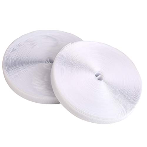 Klettband Selbstklebend Für Fliegengitter Tape Selbst Klebe Haken und Schleife Band Self Adhesive Mit Super Klebrigen Leim Doppelseitiges Klebeband white,38mm