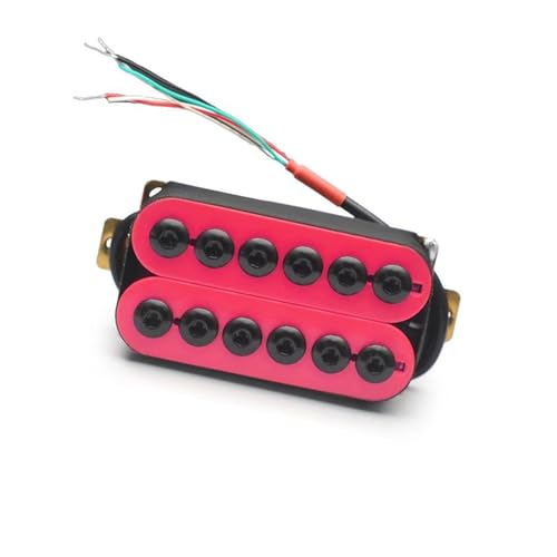 Einstellbare Metall-Doppelspulen-Tonabnehmer Für E-Gitarre, Humbucker, Punk, Pink e gitarren tonabnehmer (Color : Neck Pickup)