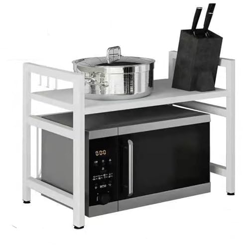 Dxcaicc Mikrowellen-Ofen-Rack, Arbeitsplatten-Organizer, Regale, Ständer, Theke, Toaster-Regal Für Küchen-Organizer,Weiß