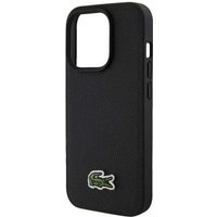 Lacoste Hard Cover Iconic Petit Pique Woven Logo MagSafe Black for iPhone 15 Pro (LCHMP15LPVCK)