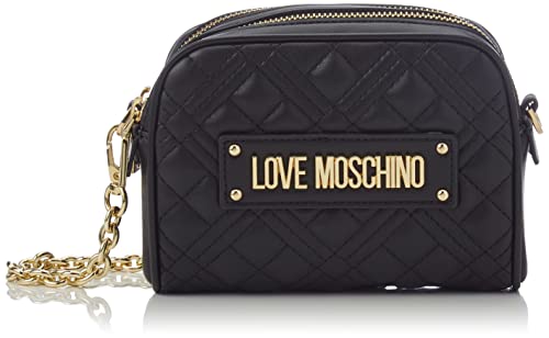 Love Moschino Damen Borsa Quilted Pu Nero Umhngetasche, Schwarz