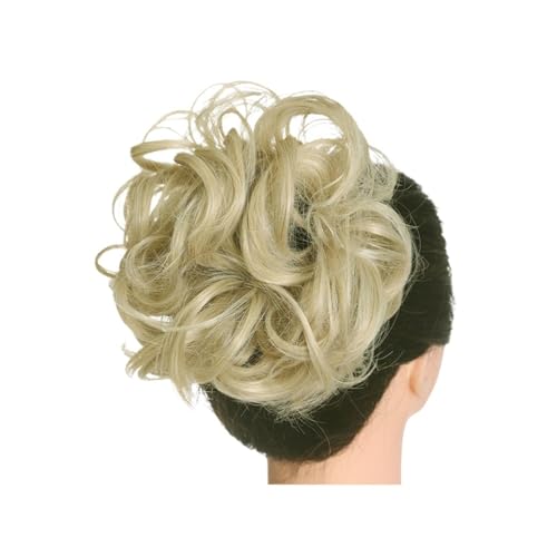 Haarteile Haarknoten Synthetischer unordentlicher Haarknoten, Chignon, Haargummis, gefälschtes Haarband, Zopf, elastischer Haarteilschwanz for Frauen, synthetischer Wickel, lockiger Pferdeschwanz Bröt