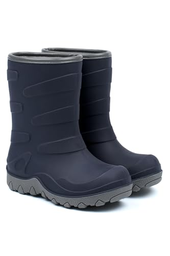 Mikk-line Kinder Thermo Gummistiefel Winterstiefel (Blue Nights, EU Schuhgrößensystem, Grundschulkind, Numerisch, M, 24)