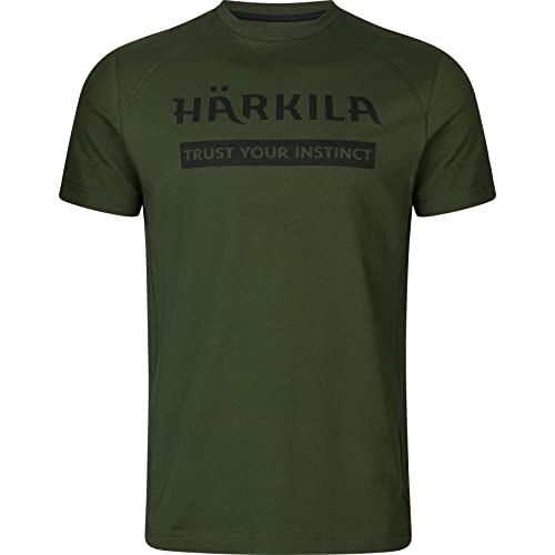 Härkila Logo t-Shirt 2-Pack | Professional Hunting Clothes & Equipment | Scandinavian Quality Made to Last | Duffel Green/Phantom, L