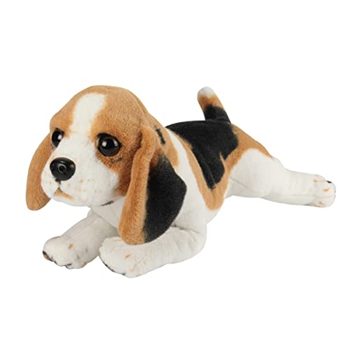 DANAIM Süßes Beagle-Plüschtier, 19-Zoll-Rottweiler-Hund, Stofftier, Welpenpuppe, Weich, Beruhigt Das Schlafkissen, Umarmungsspielzeug, Geschenke for Kinder(Brown)