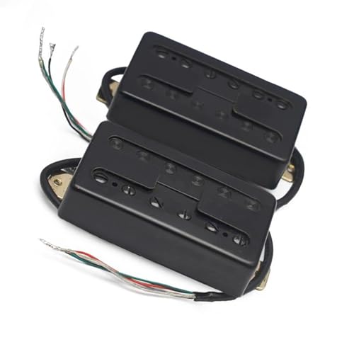 Gitarren-Tonabnehmer H-Stil Messing Abdeckung E-Gitarre Pickup Coil Spliting Pickup Humbucker Dual Coil Pickup N7.5K/B15K Ausgang (Color : Black N and B)