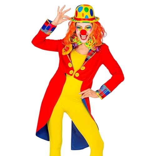 Widmann - Kostüm Clown, Frack, für Damen, Zirkus, Mottoparty, Karneval